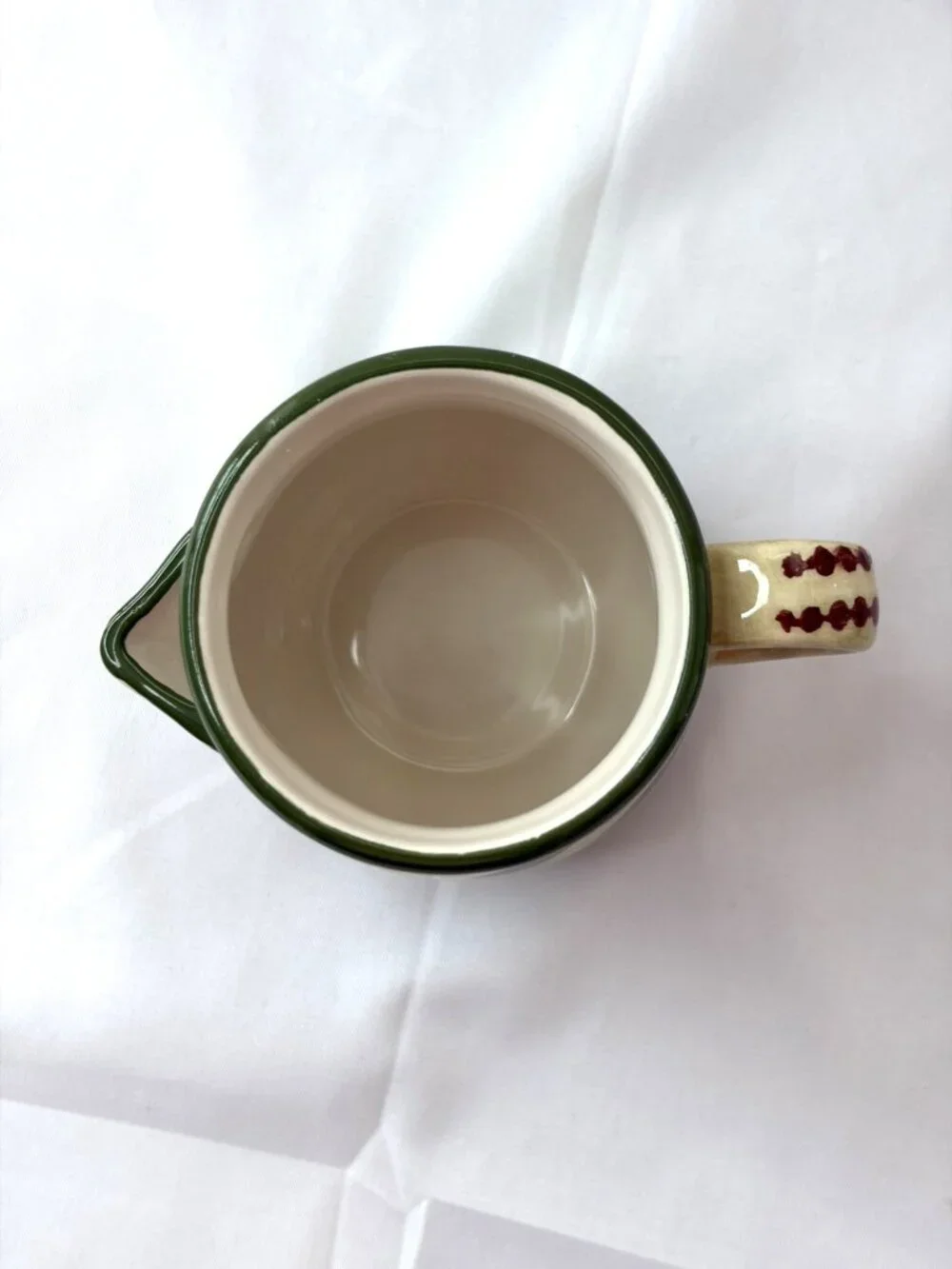 Temp-tations by Tara Old World Green Mini Pitcher Creamer Floral 3.5